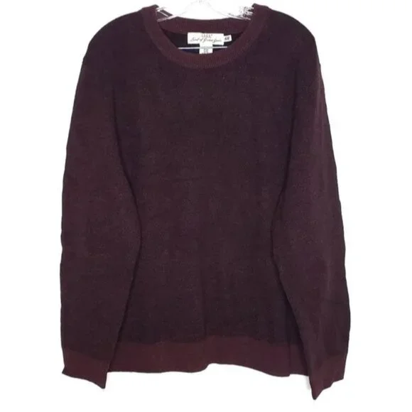 H&M Burgundy Wool Blend Crewneck Sweater - Picture 2 of 6